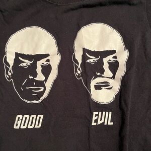 Star Trek Good Spock Evil Spock Graphic T-Shirt